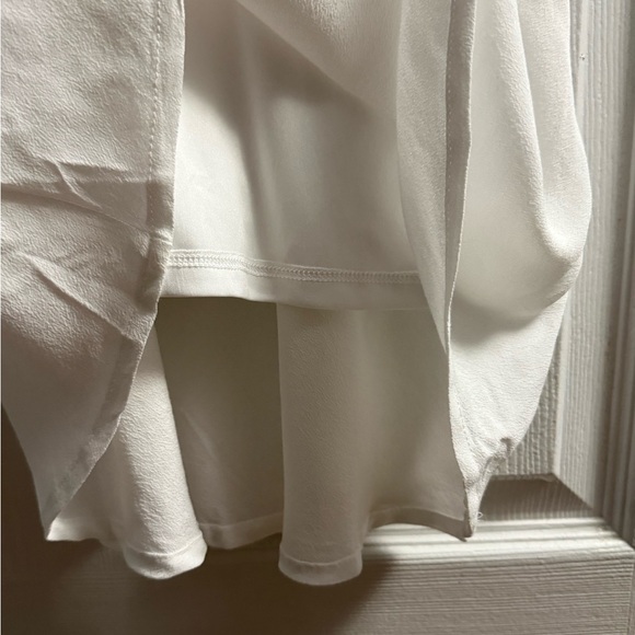 Wild Fable White Mini A-line Dress Flutter Sleeves With Bows Size Small - Picture 7 of 14